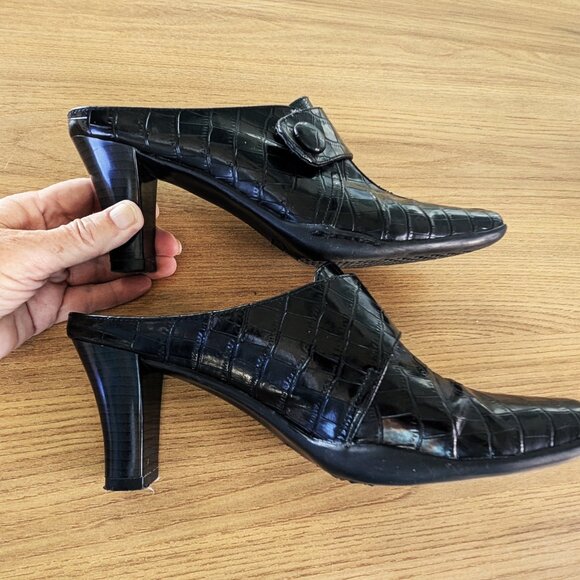 Aerosoles A2 Black Mules 7.5M - Picture 6 of 7